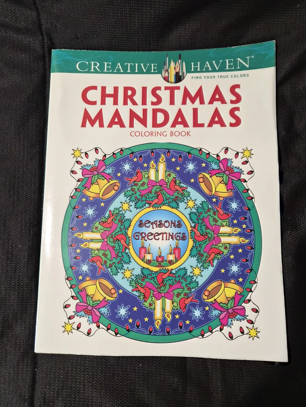 Christmas Mandalas Coloring Book - White/Teal Cover